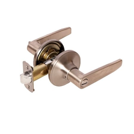 Pamex Olympic Lever with Round Rose Privacy Lockset Grade 3 Satin Nickel Finish FLG601